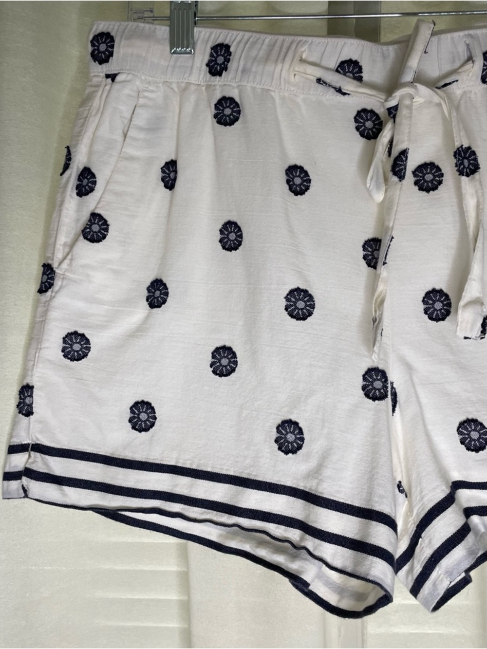 Loft Embroidered Cotton Shorts - Picture 2 of 12